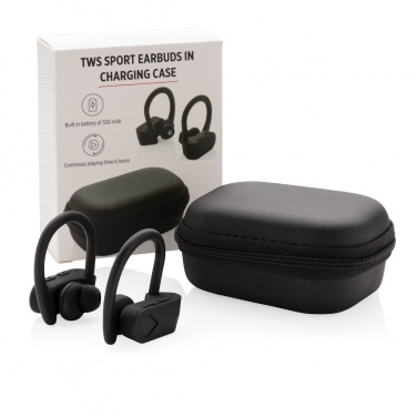 Logotrade promotional item picture of: TWS sport earbuds in charging case