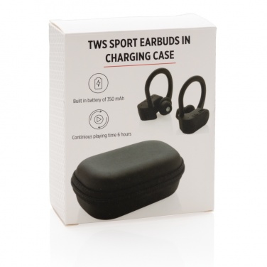 Logotrade promotional item image of: TWS sport earbuds in charging case