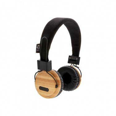 Logo trade promotional products picture of: Bamboo wireless headphone