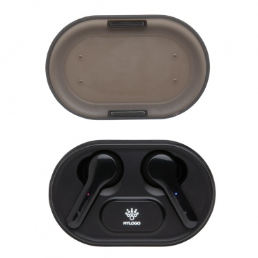 Logo trade promotional products picture of: Light up logo TWS earbuds in charging case