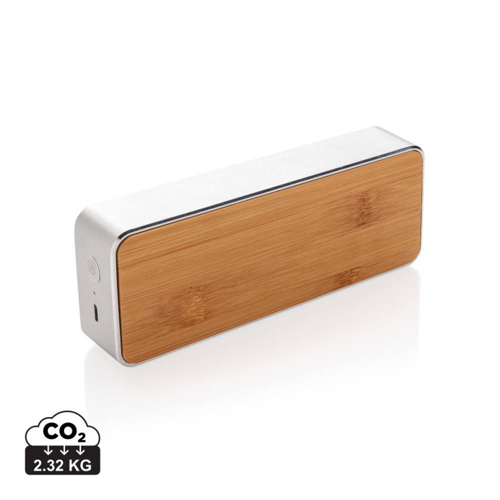Logo trade promotional product photo of: Nevada Bamboo 3W wireless speaker