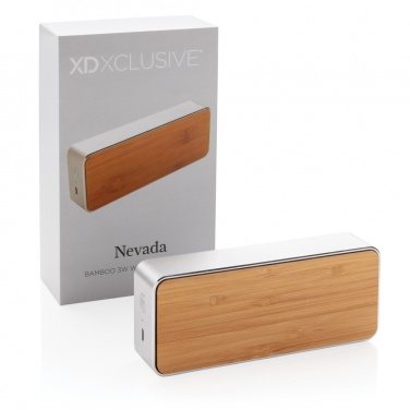 Logotrade promotional item picture of: Nevada Bamboo 3W wireless speaker