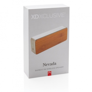 Logotrade business gifts photo of: Nevada Bamboo 3W wireless speaker