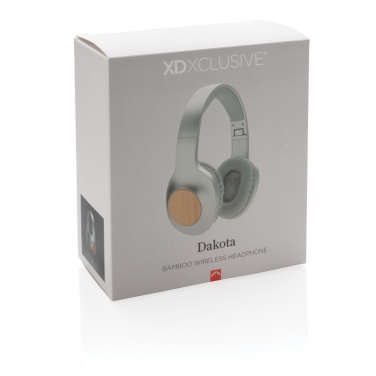 Logo trade promotional merchandise photo of: Dakota Bamboo wireless headphone