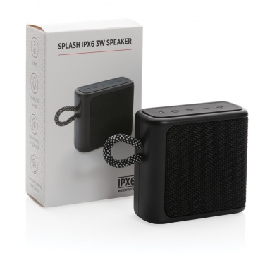 Logo trade promotional giveaways image of: Splash IPX6 3W speaker