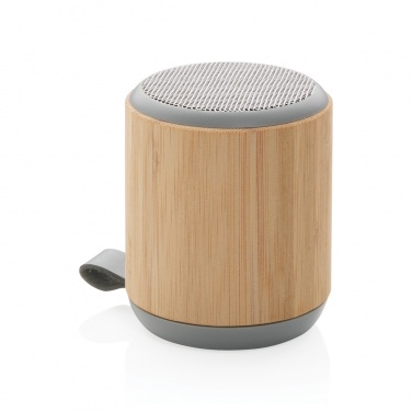 Logo trade promotional gifts picture of: Bamboo and fabric 3W wireless speaker