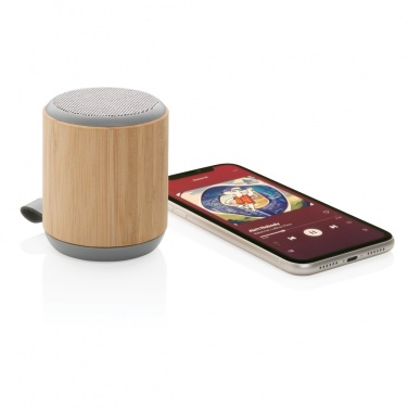 Logotrade corporate gifts photo of: Bamboo and fabric 3W wireless speaker