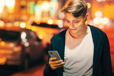 Logo trade promotional merchandise photo of: Motorola IPX5 TWS MOTO buds 85