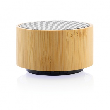 Logo trade promotional merchandise image of: RCS recycled plastic and bamboo 3W wireless speaker