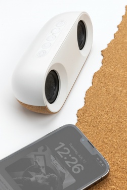 Logo trade business gift photo of: Oregon RCS recycled plastic and cork 10W speaker