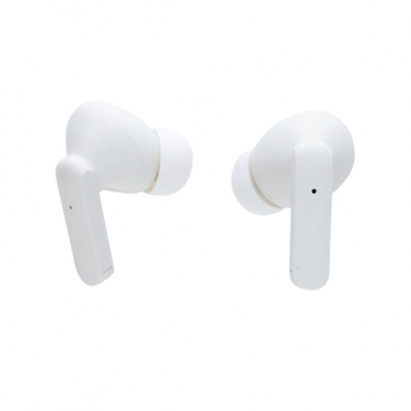 Logo trade business gift photo of: Oregon RCS recycled plastic and cork TWS earbuds