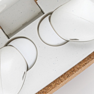 Logotrade promotional giveaway picture of: Oregon RCS recycled plastic and cork TWS earbuds