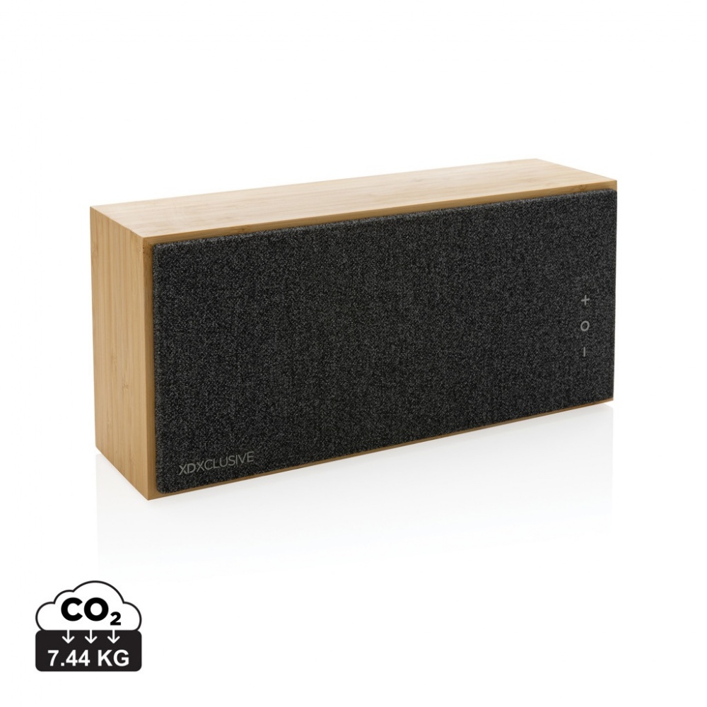 Logo trade corporate gifts picture of: Wynn 20W bamboo wireless speaker