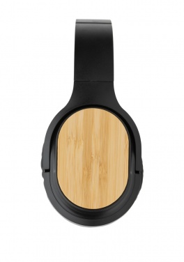 Logo trade promotional gifts picture of: RCS and bamboo Elite Foldable wireless headphone