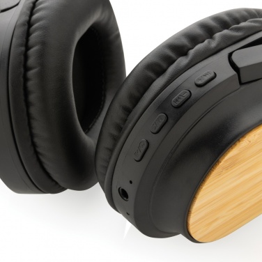Logo trade corporate gifts image of: RCS and bamboo Elite Foldable wireless headphone