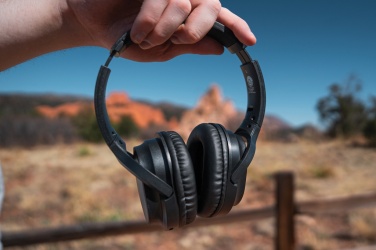 Logo trade advertising products picture of: RCS recycled plastic Elite Foldable wireless headphone