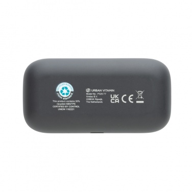 Logo trade promotional merchandise image of: Urban Vitamin Pacifica RCS rplastic earbuds