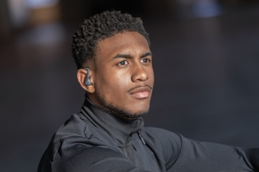 Logo trade promotional merchandise image of: Urban Vitamin Pacifica RCS rplastic earbuds