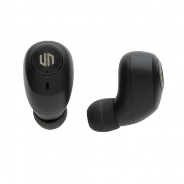 Logo trade promotional giveaways image of: Urban Vitamin Palm Springs RCS rplastic ENC earbuds