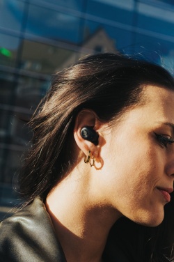 Logo trade promotional merchandise picture of: Urban Vitamin Palm Springs RCS rplastic ENC earbuds