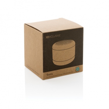 Logo trade promotional merchandise picture of: Terra RCS recycled aluminium 5W wireless speaker