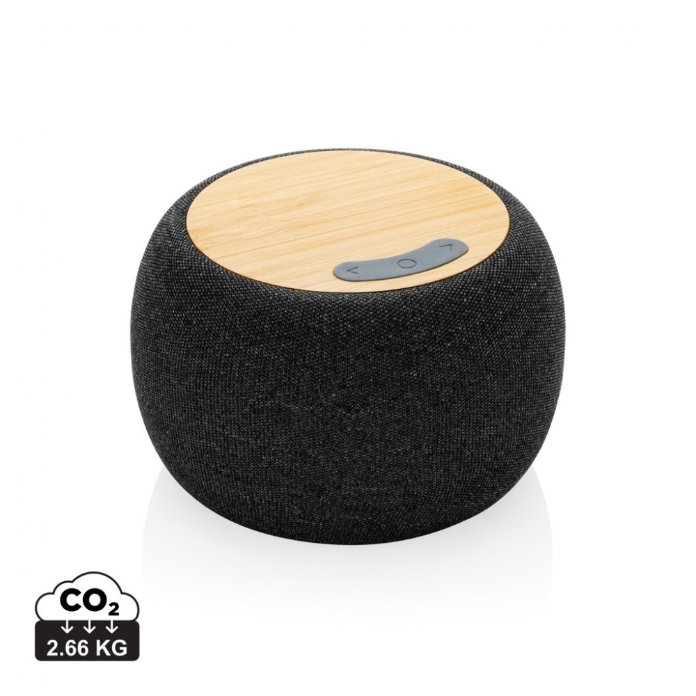 Logo trade promotional merchandise image of: RCS Rplastic/PET and bamboo 5W speaker