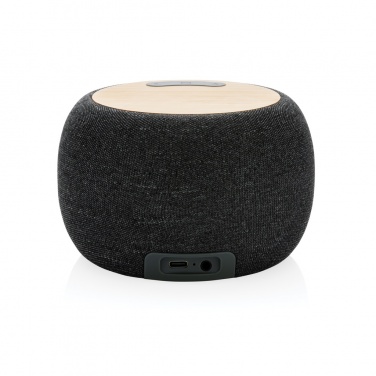 Logo trade promotional item photo of: RCS Rplastic/PET and bamboo 5W speaker