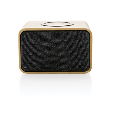 Logo trade promotional merchandise photo of: RCS Rplastic 3W speaker with bamboo 5W wireless