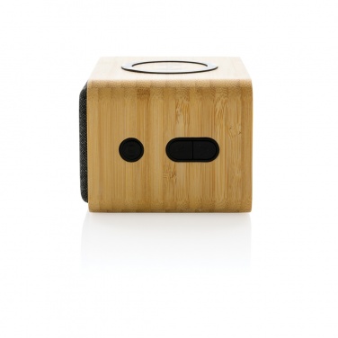Logotrade promotional gift picture of: RCS Rplastic 3W speaker with bamboo 5W wireless