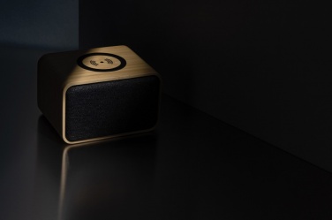 Logo trade promotional gift photo of: RCS Rplastic 3W speaker with bamboo 5W wireless