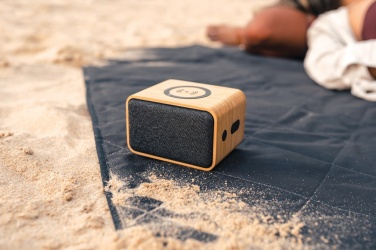 Logotrade advertising products photo of: RCS Rplastic 3W speaker with bamboo 5W wireless
