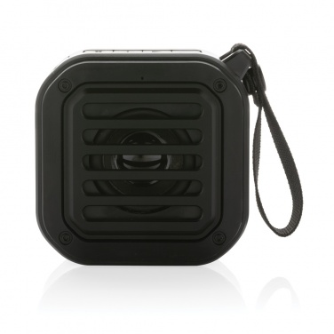 Logo trade promotional merchandise picture of: 3W RCS recycled plastic wireless sunwave solar speaker