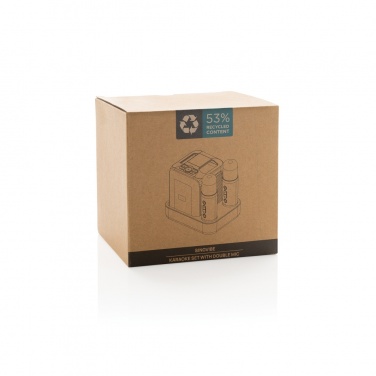 Logo trade promotional gifts picture of: Singvibe RCS recycled plastic karaoke set with double mic