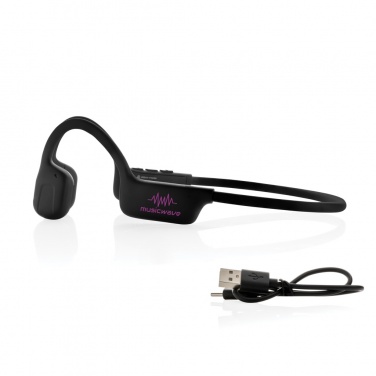 Logo trade promotional gifts picture of: Urban Vitamin Glendale RCS rplastic air conductive headphone