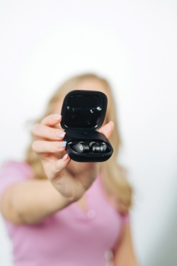 Logo trade promotional giveaways image of: Lakewood RCS recycled and repairable wireless earbuds