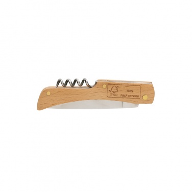 Logo trade advertising product photo of: Wooden knife with bottle opener