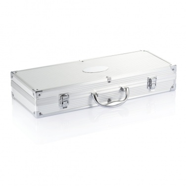 Logo trade promotional gift photo of: 12 pcs barbecue set in aluminium box