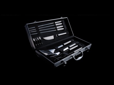 Logotrade promotional product picture of: 12 pcs barbecue set in aluminium box