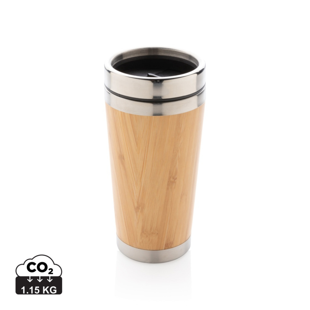 Logo trade promotional products image of: Bamboo tumbler