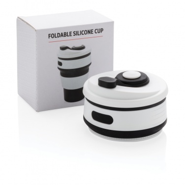 Logo trade promotional merchandise image of: Foldable silicone cup