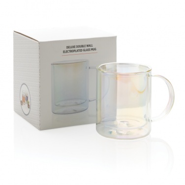 Logotrade advertising product image of: Deluxe double wall electroplated glass mug