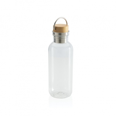 Logo trade promotional merchandise photo of: RCS RPET bottle with bamboo lid and handle