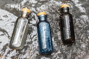 Logo trade promotional merchandise picture of: RCS RPET bottle with bamboo lid and handle