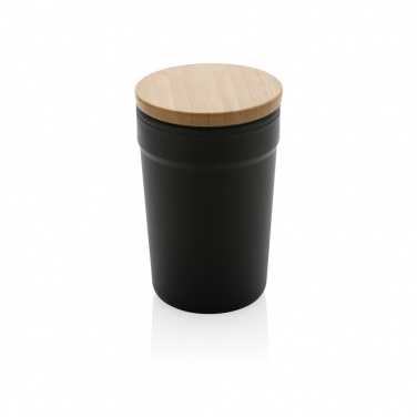 Logo trade advertising product photo of: GRS certified recycled PP mug with bamboo lid