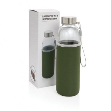 Logo trade promotional items picture of: Glass bottle with neoprene sleeve