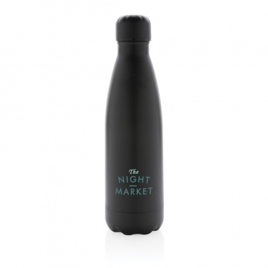 Logo trade promotional items image of: Solid colour vacuum stainless steel bottle 500 ml
