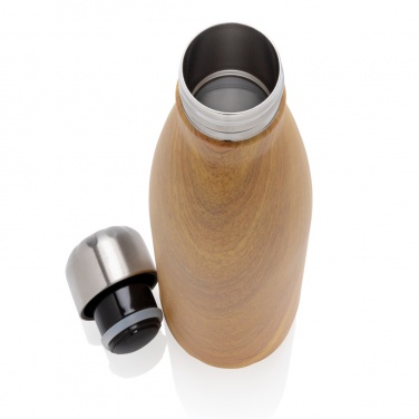 Logotrade promotional gift picture of: Vacuum insulated stainless steel bottle with wood print