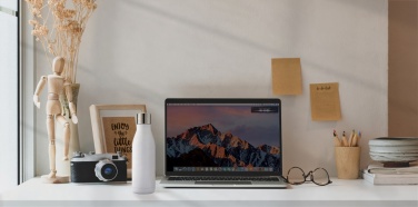 Logo trade business gift photo of: UV-C steriliser vacuum stainless steel bottle