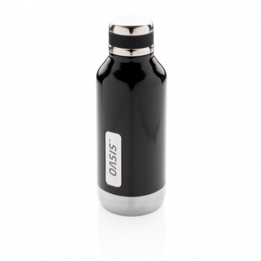 Logo trade promotional gifts picture of: Leak proof vacuum bottle with logo plate