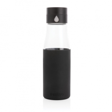 Logotrade promotional item picture of: Ukiyo glass hydration tracking bottle with sleeve